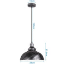 GobekUsa Iron Dome Industrial Pendant Light for Cafe Bar Home Decor