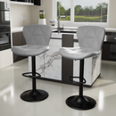 Counter Height Swivel Bar Stools with Backrest, Faux Leather & Iron Frame (Set of 2)