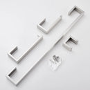 GobekUsa Brushed Bath Hardware Set: Robe Hook, Towel Bar, Shelf, Tissue Holder, Toothbrush Stand