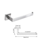 GobekUsa Brushed Nickel Bathroom Hardware Set: Robe Hook, Towel Rail, Bar Rack, Shelf, Tissue Holder