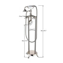 GobekUsa Dual Handle Clawfoot Bathtub Shower Faucet, Golden Polished Free Standing Mixer
