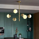 GobekUsa Glass Bubble Chandelier for Kitchen Bar Dining Bedroom Lighting