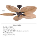 GobekUsa 52 Inch LED Ceiling Fan Without Light Remote Control Reverse Function
