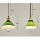 GobekUsa Green Glass Art Pendant Lamp: Nostalgic Industrial Style for Restaurant, Bar, and Coffee Shop