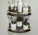 GobekUsa Bathroom Corner Shelves Suction Cup Storage Rack Shower & Kitchen Organizer