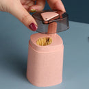 GobekUsa Automatic Toothpick Dispenser Holder | Wheat Straw Container Push Pop-up