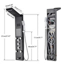 GobekUsa LED Shower Panel Column Bathtub Mixer Tap with Temperature Screen Massage.