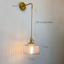 GobekUsa Glass Adjustable LED Sconce Wall Light for Bedroom Home Decor