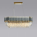 GobekUsa Art Deco Golden Black Crystal Pendant Lights for Dinning Room