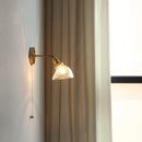 GobekUsa Green Glass LED Wall Lights Pull Chain Switch Indoor Lighting Adjustable Fixtures