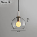 GobekUsa Luxe Glass Ball Pendant Lights: LED Nordic Hanging Lamp for Home Art Decor