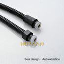 GobekUsa Black Stainless Steel Flexible Shower Hose Pipe with Double Lock & EPDM Inner Tubes.