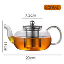 GobekUsa Glass Teapot Flower Tea Set with Stainless Steel Strainer