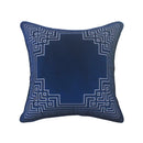 GobekUsa Blue Geometry Embroidery Cushion Cover Dutch Velvet Pillowcase Shell Gift