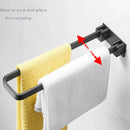GobekUsa Black Aluminum Bathroom Towel Rack - Single Layer Wall Mounted Towel Bar
