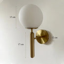 GobekUsa Iron Wall Lamp with Glass Ball, Elegant Sconce Light for Home Stairs and Reading