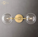 GobekUsa Clear Glass Globe Linear LED Wall Sconce for Bathroom Corridor Bedroom