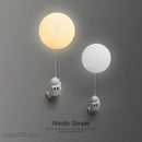 GobekUsa Astronaut Moon Wall Lamp: Creative 3D Printing Light for Kids' Bedroom.