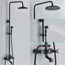 GobekUsa Black Brass Bath Shower Faucet Set with Handshower and Tub Spout
