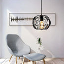 GobekUsa Industrial Iron Pendant Lights Modern Metal Cage E27 LED Hanging Lamp for Home & Restaurant