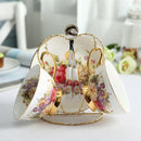 GobekUsa Elegant Floral Bone China Tea Cup Set 200ml - Premium Porcelain Teacup Saucer Spoon