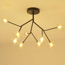 GobekUsa Heracleum Firefly Glass Ball Chandelier: Gold Luxury Lighting for Dining Kitchen Staircase