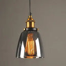 GobekUsa Smoky Grey Glass Pendant Lamp: Nordic Hanging Light Fixture in Amber Glass