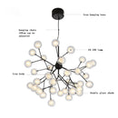 GobekUsa LED Firefly Sputnik Chandelier: Stylish Tree Branch Ceiling Lamp