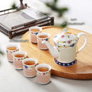 GobekUsa Blue White Porcelain Tea Set Kungfu Teaware Green Puer Tea Cup Pot Teatime Set