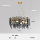 GobekUsa Art Deco Glass Iron LED Chandelier for Dinning Room