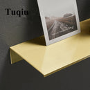 GobekUsa Brushed Gold Bathroom Shelf Wall Mounted Shampoo Holder Rack Aluminum Basket