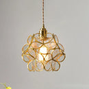 GobekUsa Japanese Flower Glass Pendant Lights Modern LED Hanging Lamp