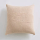 GobekUsa Knit Cushion Cover 45x45cm Solid Cotton Pillow Pink Ivory Grey Cream