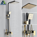 GobekUsa Black Gold Bidet Shower Faucet Set with Hand Shower Mixer Tap
