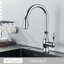 GobekUsa Black Kitchen Faucet: Single Handle Hot & Cold Mixer with 360 Rotation