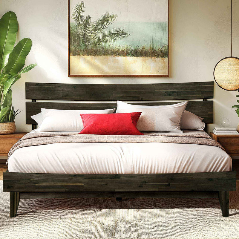 Acacia Aurora Deluxe Wood Platform Bed Frame for Ultimate Comfort and Style