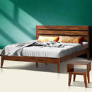 Emery Bed Frame & Nightstand Set - Acacia Solid Wood Bedroom Furniture