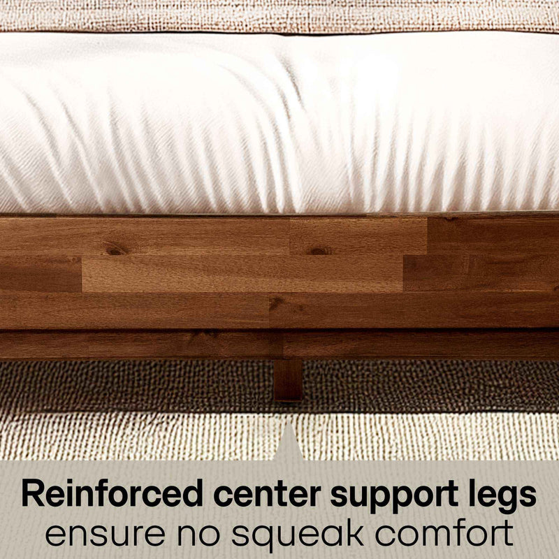 Acacia Aurora Deluxe Wood Platform Bed Frame for Ultimate Comfort and Style