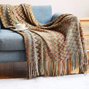 GobekUsa Geometric Aztec Baja Blanket - Boho Decor Sofa Cover & Throw