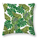 GobekUsa Green Leaves Decorative Throw Pillowcase 45*45cm for Sofa Home Decor