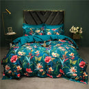 GobekUsa 1400TC Egyptian Cotton Bird Floral Bedding Set - Luxury 4Pcs