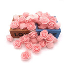 GobekUsa Handmade Foam Rose Flower Heads | 100Pcs Wedding Craft Decoration