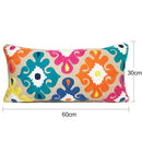 GobekUsa Embroidered Floral Ethnic Tassels Pillow Cover 30x60cm