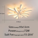 GobekUsa LED Ceiling Chandelier Lights for Living Room Bedroom Dining Study White Black