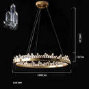 GobekUsa Golden Crystal LED Chandelier for Modern Dining Room