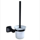 GobekUsa Aluminum Black Bathroom Hardware Set: Towel Holder, Paper Holder, Corner Shelf, Towel Rack, Toilet Brush Holder
