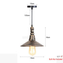 GobekUsa Iron Pipe Pendant Lights Holder Retro Loft Indoor Ceiling Hanging Lamp