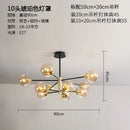 GobekUsa Glass Ball LED Chandelier - Modern Indoor Lighting Fixtures for Living Room & Bedroom