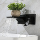 GobekUsa Blanoir Solid Brass In-Wall Black and Brushed Gold Basin Faucet Mixer Tap