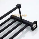 GobekUsa Black Towel Rack: Wall-mounted Aluminium Bathroom Accessories